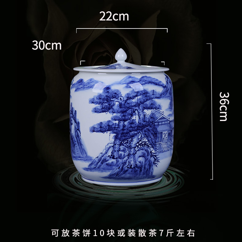 Jingdezhen ceramic storage tank Chinese ceramic pot home outfit receives meters pot dry can of China