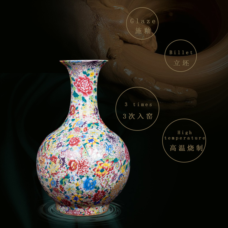 Jingdezhen ceramic manual pick flower vases, flower arranging furnishing articles household act the role ofing is tasted, the sitting room porch decoration craft porcelain