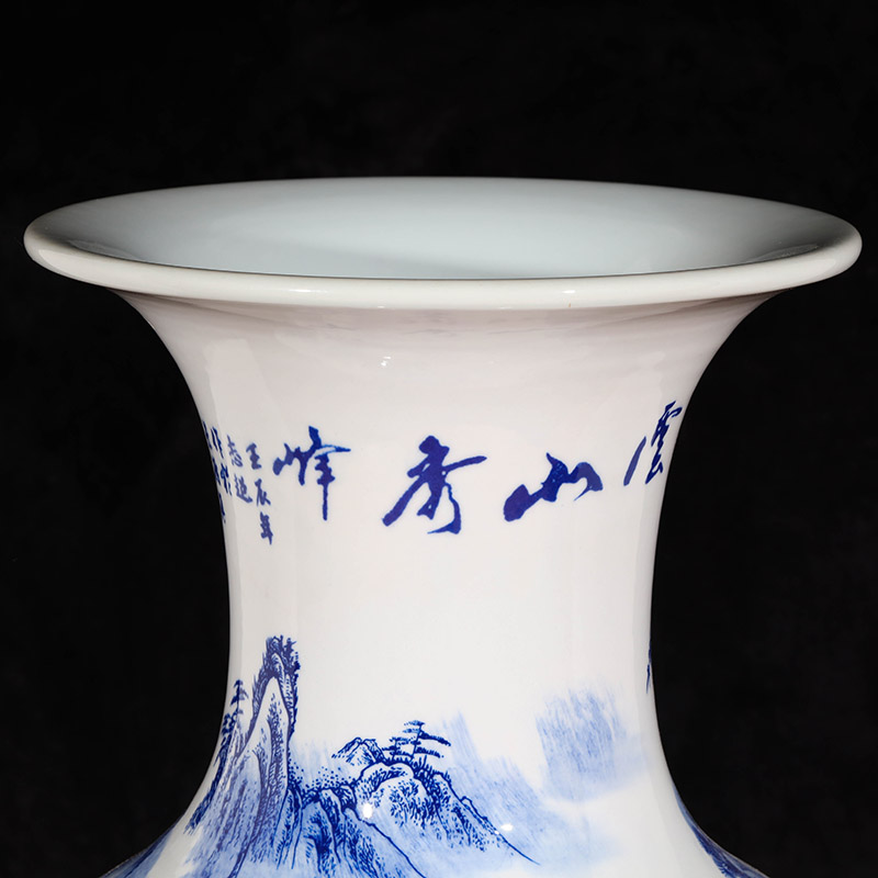 Jingdezhen ceramic porcelain big vase furnishing articles sitting room ground large art vases, flower arranging household act the role ofing is tasted