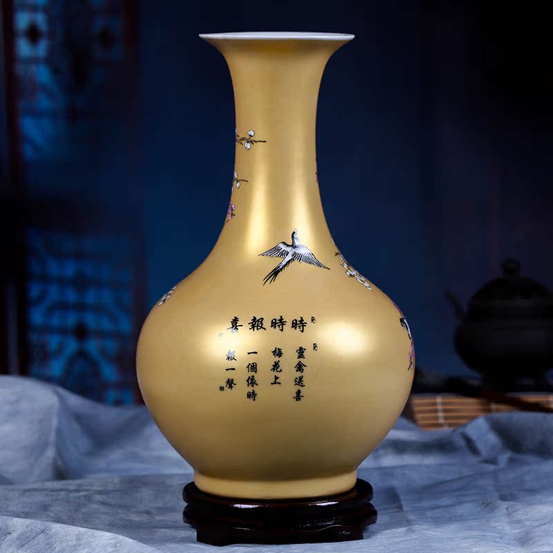 Jingdezhen ceramic porcelain all over the sky star, dried flower vase table vase Chinese northern European art contracted sitting room