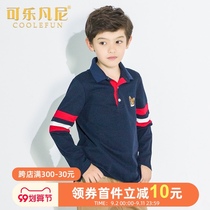 Cola Vanni boys polo shirt Spring and Autumn new cotton foreign style middle children autumn coat children long sleeve T-shirt