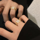 Gold chain zircon ring female niche design light luxury fashion personality index finger ring cold wind high-end ring Gold chain zircon ring female niche design light luxury fashion personality index finger ring cold wind high-end ring