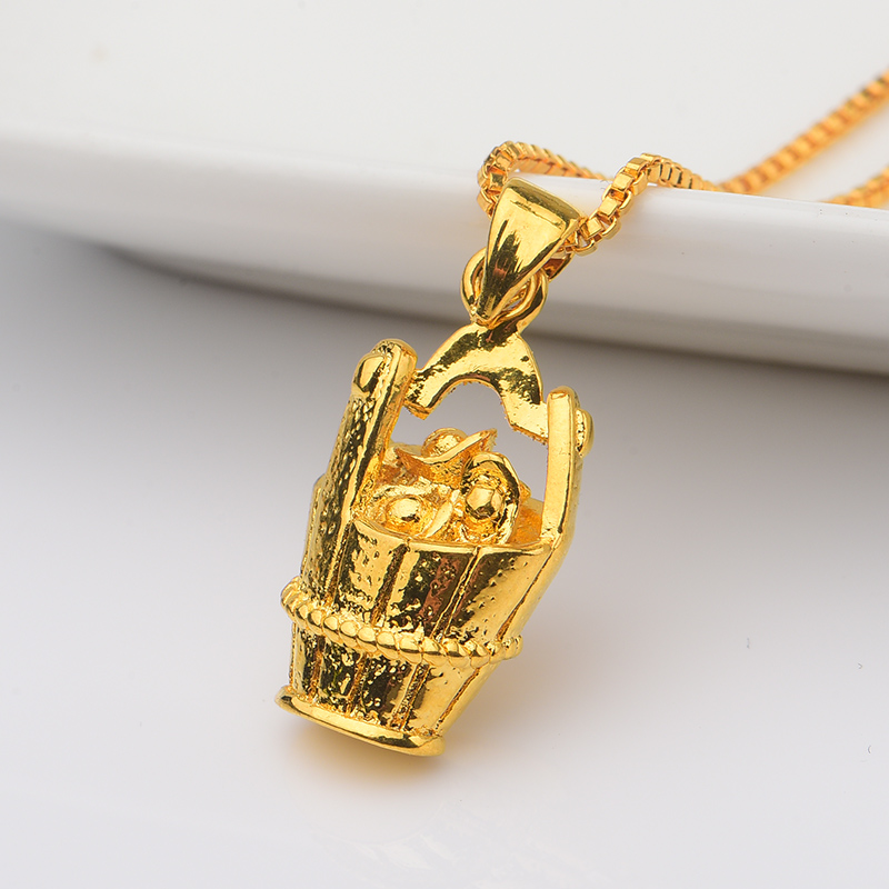 卿宝宝沙金吊坠小佛平安锁小鱼一桶金送妈妈闺蜜宝宝饰品流行款式