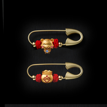 Ping an Lucky Bag red rope evil pregnant woman pin cute little tiger crush pendant Zodiac cow tiger baby brooch female