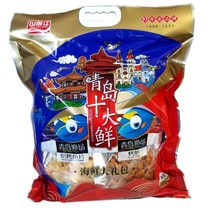 Seafood gift package mountain front River Qingdao top ten fresh tourism gifts accompanied by hand gift dry seafood gift bag grilled shrimp fish slices