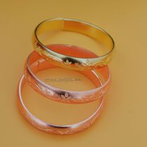 Dian art brass bracelet pure copper bracelet red copper bracelet Yunnan pure handmade copper brass bracelet thickened