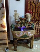 Pisces play beads to attract wealth fish tank porch water fountain idyllic humidifier long fish tank feng shui ball fish tank