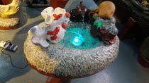 Ceramic fountain ornaments Running water fish tank Lucky fish tank Childrens living room humidifier ornaments Home accessories