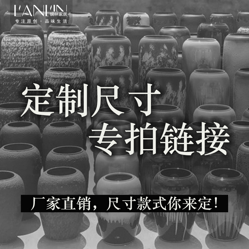 Jingdezhen ceramic vase made landing place small bottles table flower implement manual coarse pottery decoration decoration restoring ancient ways