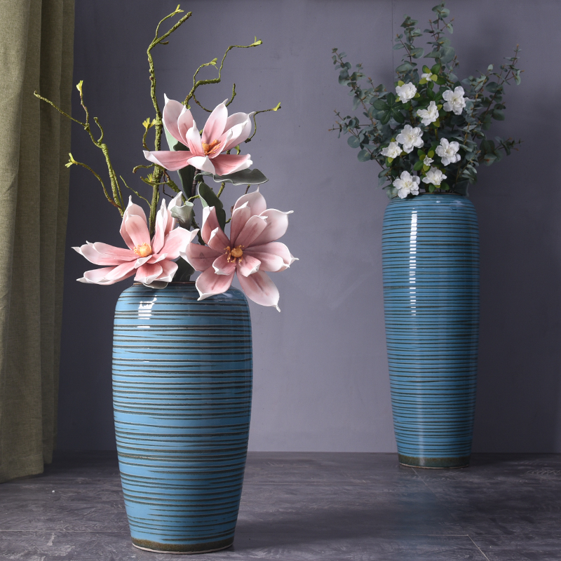 European vase landing large vases, flower arranging jingdezhen ceramic POTS home furnishing articles, the sitting room porch decoration