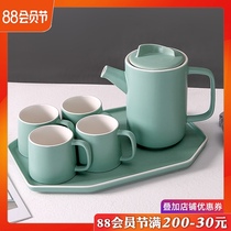 Nordic tea kettle hot water kettle household water kettle cold water kettle cold water kettle Ceramic water set Afternoon tea tea set