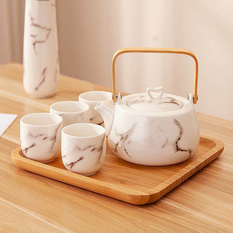 Japanese household kung fu tea sets suit ceramic water with the sitting room the teapot teacup kettle of water glass tea table