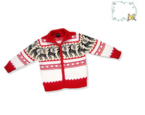 Spring and Autumn Children Thickened Cotton Jacquard Knitted Sweater Boys and Girls Cotton Thick Cardigan Jacket Sweater 3-11