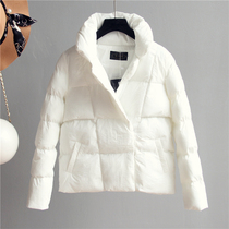 2021 winter clothes warm and thin slim-fit small quilted jacket short thin cotton coat female Korean version of large size down cotton suit bread suit