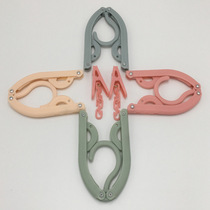Travel folding hangers for business trips hotel standing windproof drying rack portable anti-skid jacket belt clip drying hanger