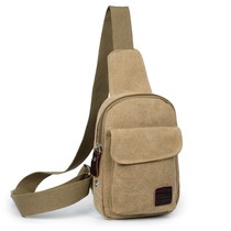 2018 Mens Chest Bag Han Edition Sports Backpack Casual Canvas Single Shoulder Bag bag Mens bag Students Inclined Satchel Bag