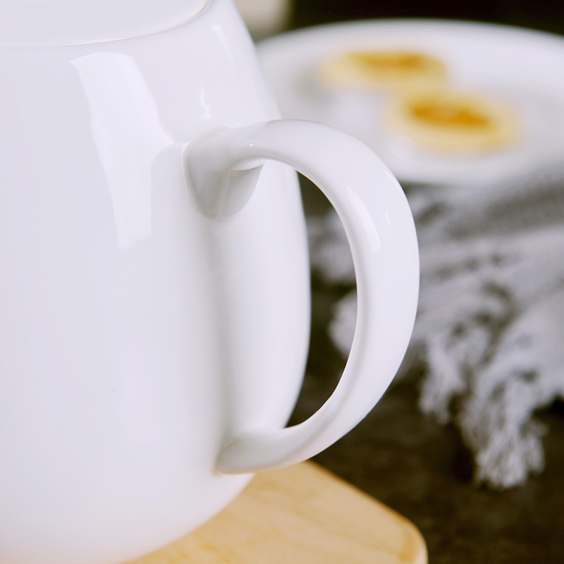 Jingdezhen under pure white glaze color large ceramic teapot household of Chinese style large - capacity single pot teapot cold water bottle