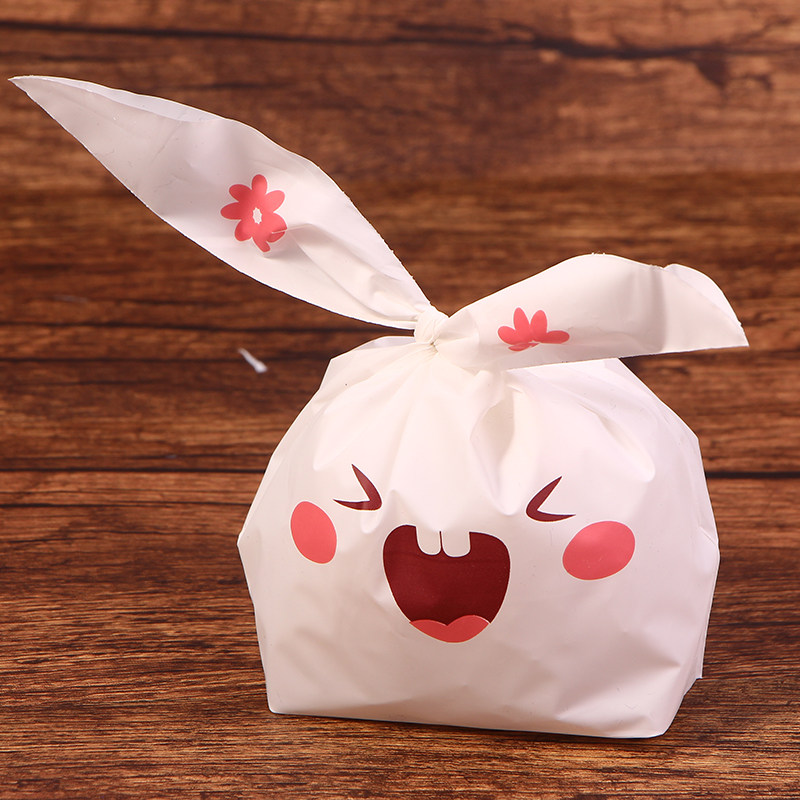 烘焙包装袋 长耳朵兔子包装袋曲奇 饼干袋糖果袋 西点心袋子20个