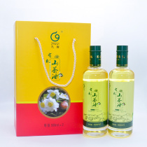 Sanminite production clear flow Jiuli tea oil Mountain tea oil gift box Nine litea seed oil gift boxed 500ml * 2 bottles of gift box