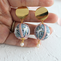 Hand Bow Ball Tradition And Wind Ear Nail Ancient Wind Ear Nail Dirty Blue Fairy Crane Advanced Custom Gift Companion Gift