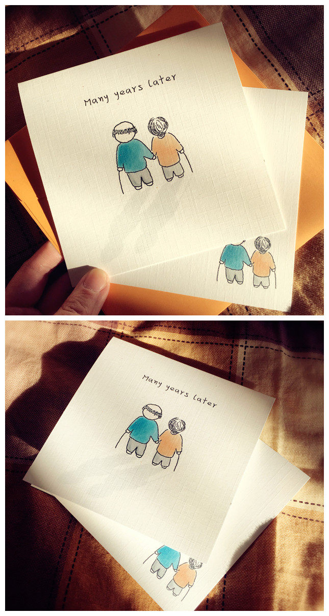 many years later(情人节贺卡 爱情贺卡 定制贺卡 手工贺卡)