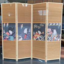 Kanagawa Japanese screen Japanese painting Ukiyo-e screen Partition and Japanese restaurant entrance Izakaya screen
