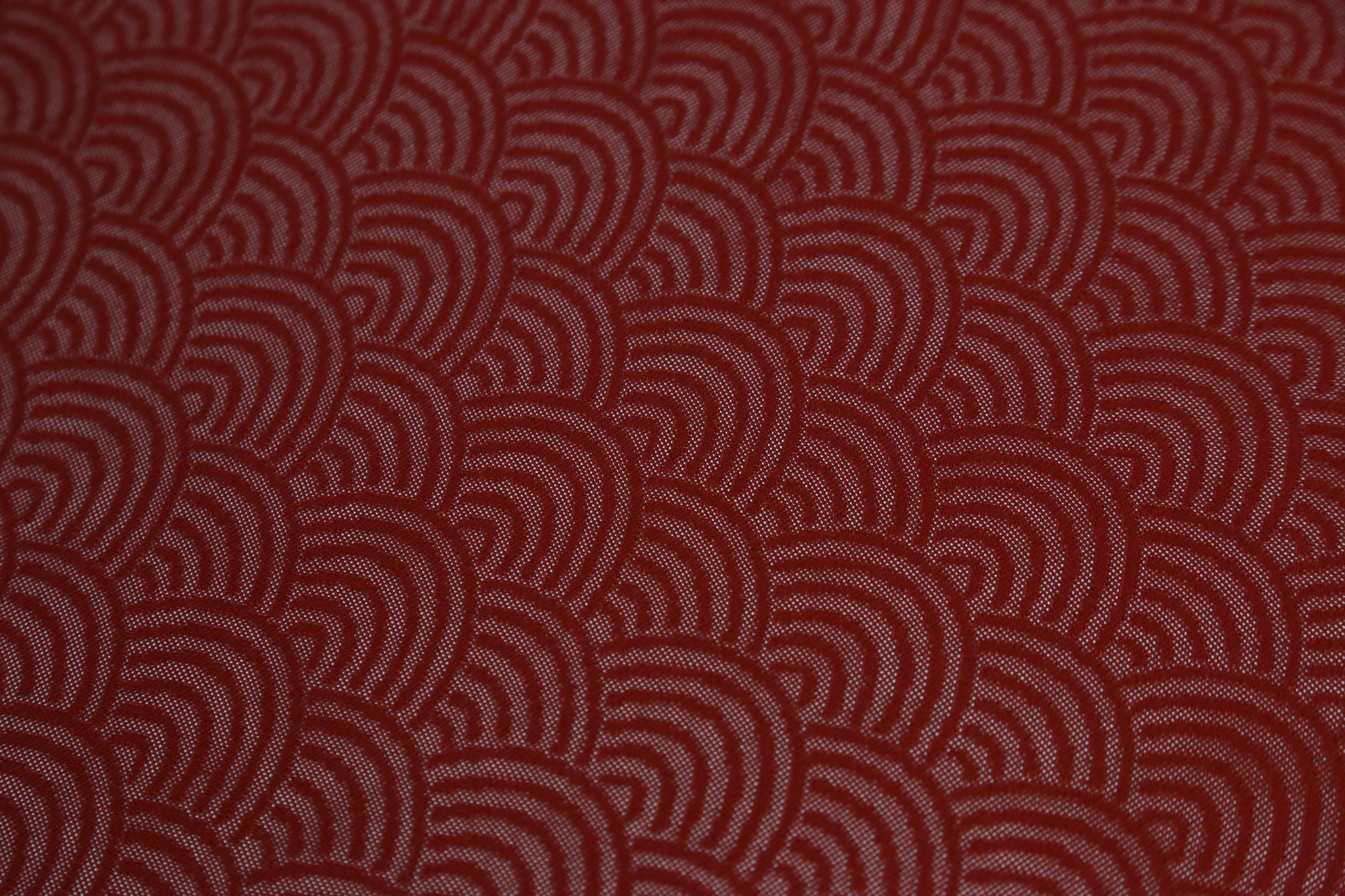 提花横罗殷红色显白汉服旗袍中式真丝布料传统纹样中国丝绸