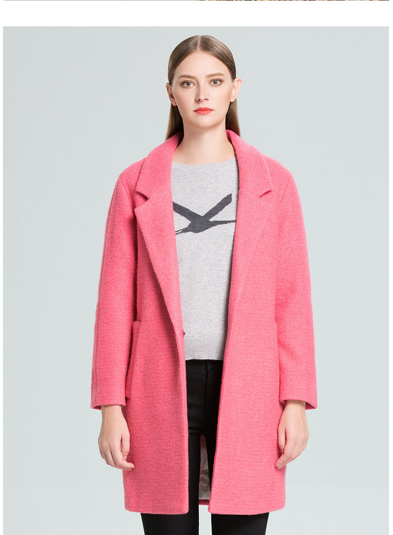 杰西jessie 正品2016秋冬款中长纯羊毛大衣外套 3389元 jfwhd445_不