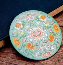 Small mirror female portable ancient style makeup mirror Chinese style put in the bag round craft painting mirror gift girl trumpet