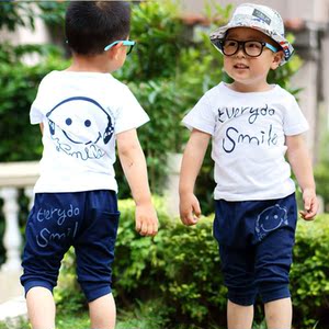 小孩套装男夏3一6岁儿童两件套清仓纯棉韩版宝宝衣服休闲小童套装