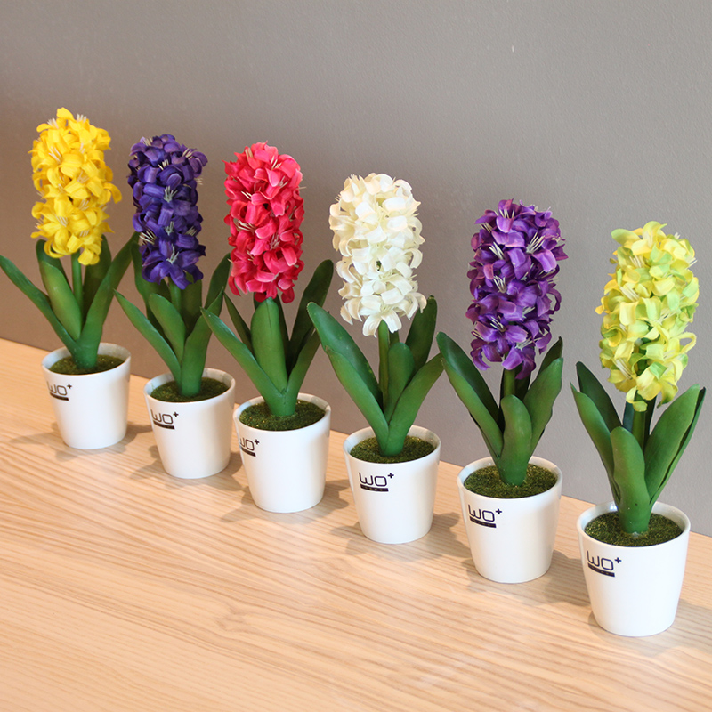 The Send + simulation flowers, ceramic vase with false hyacinth furnishing articles suit home decoration decorative bonsai pot