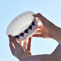 Miaoli soup bowl White porcelain dinner plate Meal bowl European dessert plate noodle bowl Large bowl soup bowl Copenhagen western tableware