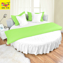 Classic Cotton solid color cotton four-piece sheet round bed bed cover round bed skirt simple spring kit customized pink and purple