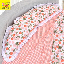 Hot sale round bed moon pillow cartoon cotton double pillow cover curved pillow core pillowcase lace custom powder