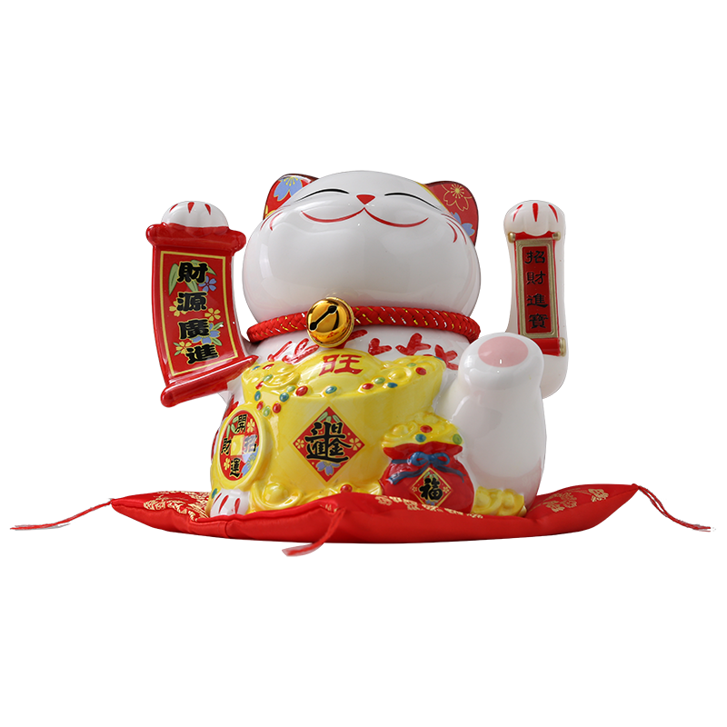 Wave plutus cat furnishing articles automatically the opened the gift shop checkout Japan ceramic electric fortune cat