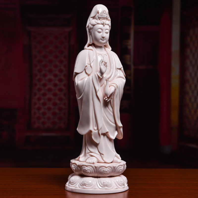 Yutang dai household ceramic Buddha sitting room interior guanyin stand like home furnishing articles to the south China sea avalokitesvara