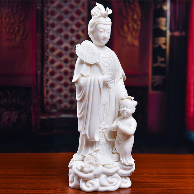 Yutang dai dehua ceramic Buddha home furnishing articles worship Taoist statues of Buddha sunchon develping the Notre Dame