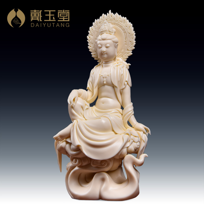 Yutang dai Lin Jiansheng master for dehua porcelain ceramic Buddha furnishing articles xiangyun screen goddess of mercy corps/D03-108