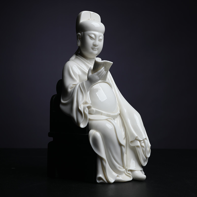 Yutang dai sit chair watching scriptures permit gods ceramic its master Lin Jiansheng works study furnishing articles