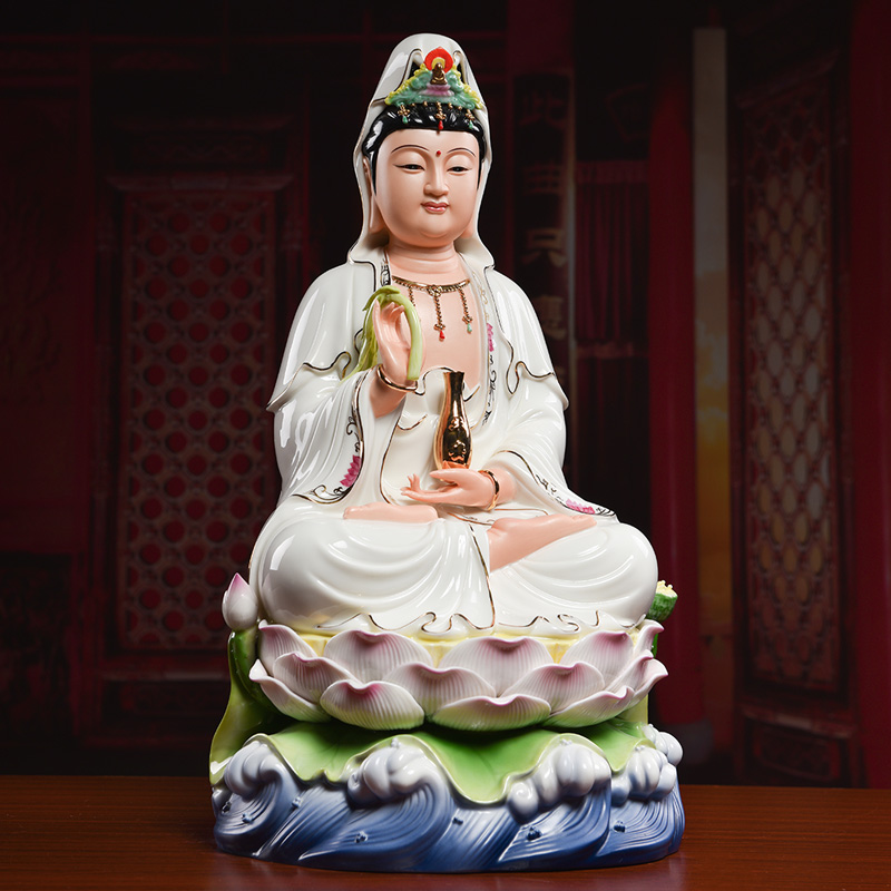 Yutang dai ceramic household lotus avalokitesvara figure of Buddha that occupy the home furnishing articles/water waves Malay guanyin