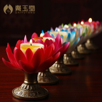 Dai Yutang Ceramic ornament Lotus Flower Incense Candelabra in front of the Buddha for flowers home Buddhist hall for table decoration supplies