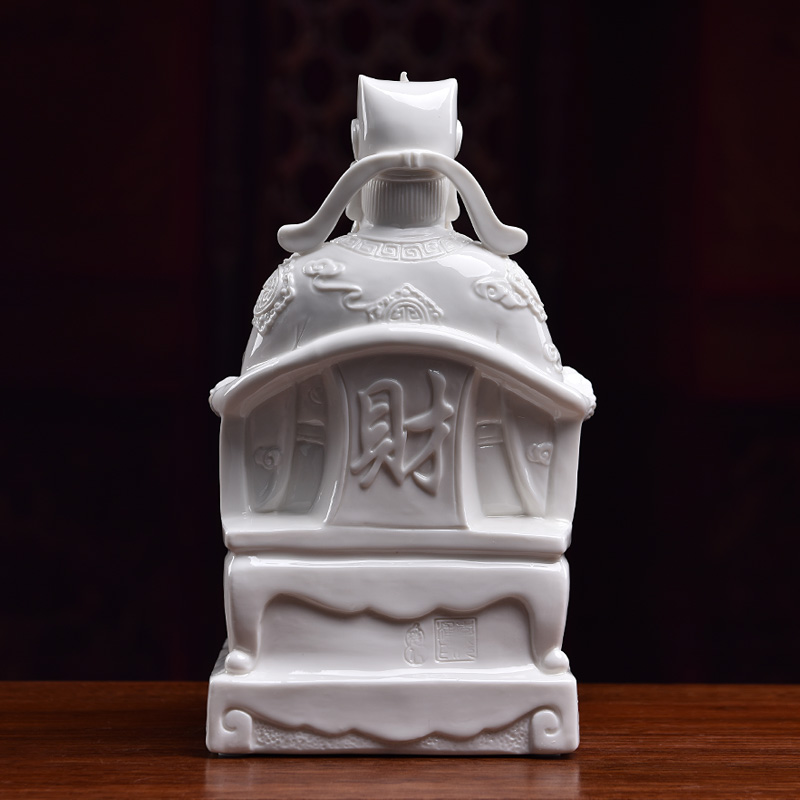 Yutang dai dehua white porcelain mammon like ceramic god of fortune gods sitting room adornment is placed in the store opening gifts