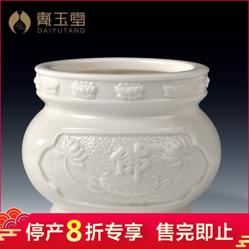 Ceramic production is pulled from the shelves 】 【 aroma stove'm burning incense Buddha word lotus furnace