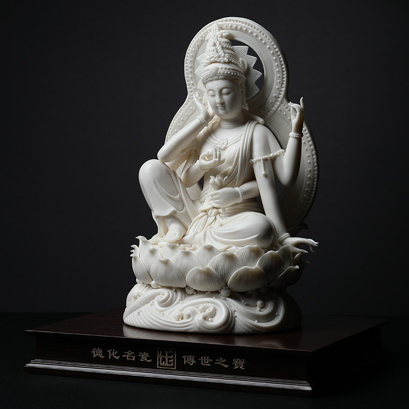 Yutang dai dehua ceramic vairocana Buddha furnishing articles of Buddha best round of guanyin guanyin bodhisattva hand work