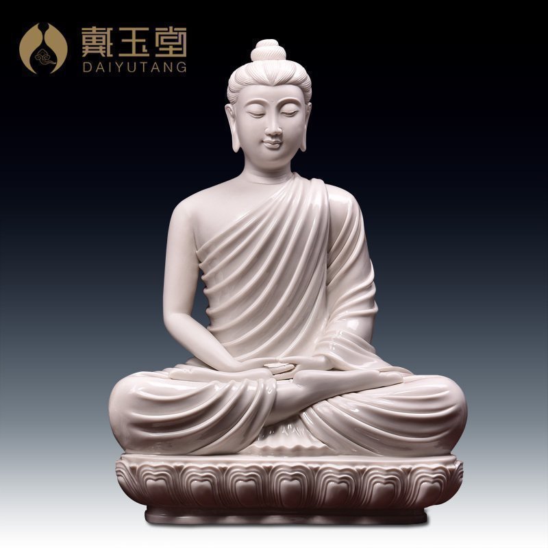 Yutang dai dehua white porcelain Zheng Jinxing amitabha Buddha master Nepal style home furnishing articles