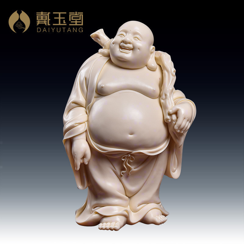 Yutang dai boutique works dehua porcelain carving jade huang maitreya Lin Jiansheng masters/D03-168 - g