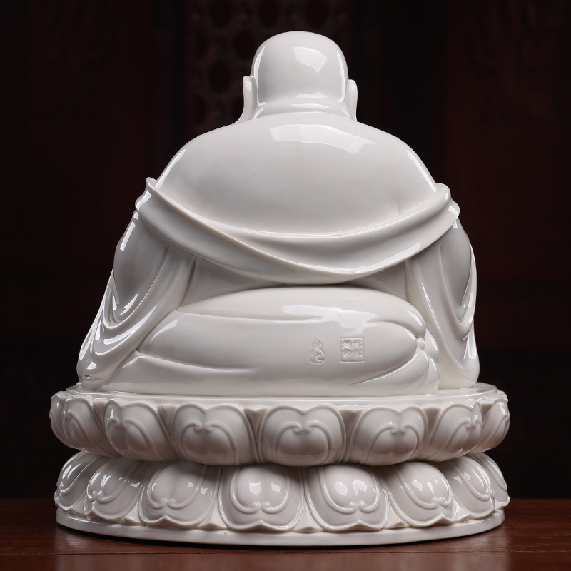 Yutang dai dehua white porcelain pot - bellied laughing Buddha maitreya Buddha maitreya worship that occupy the home furnishing articles snow DouShan earth