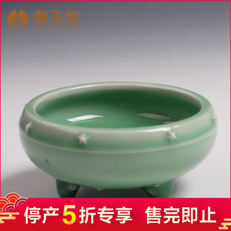 Longquan celadon production 5 fold 】 【 aromatherapy furnace manual censer consecrate Buddha with supplies ceramic household indoor