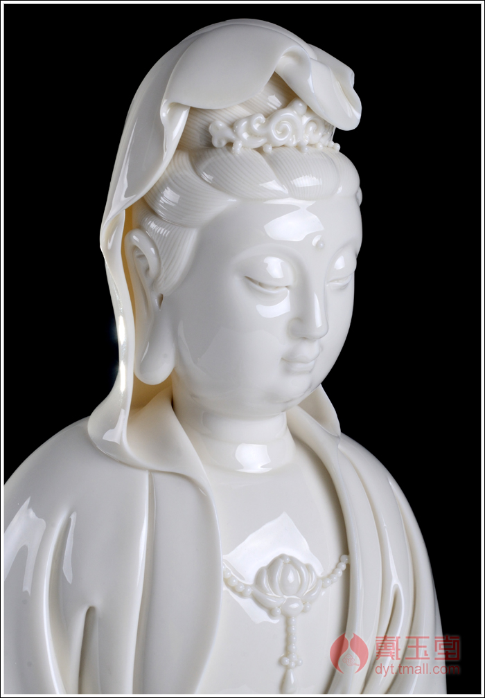 Dehua white porcelain production is pulled from the shelves 】 【 guanyin Buddha worship that occupy the home furnishing articles/big sit rock the goddess of mercy