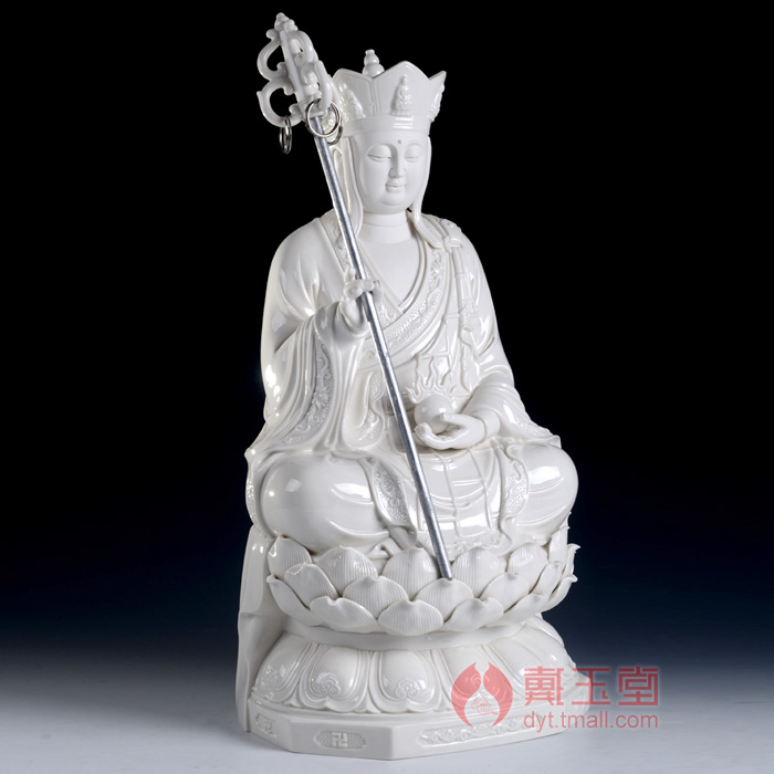 Yutang dai dehua ceramic household consecrate Buddha that occupy the home furnishing articles/like ksitigarbha bodhisattva earth treasure figure of Buddha D21-08